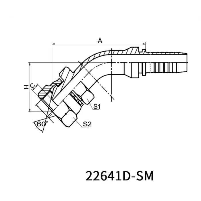 22641D SM hydraulic hose fittings