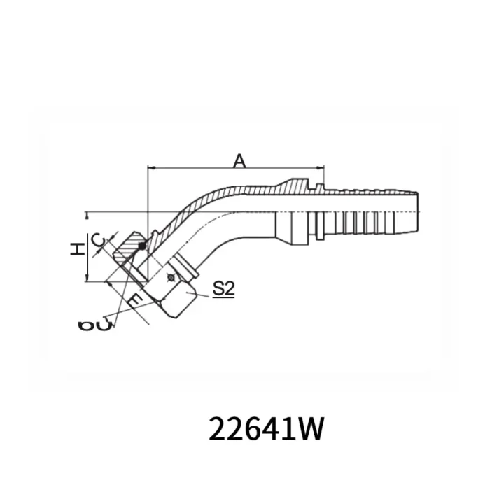 22641W hydraulic hose fittings