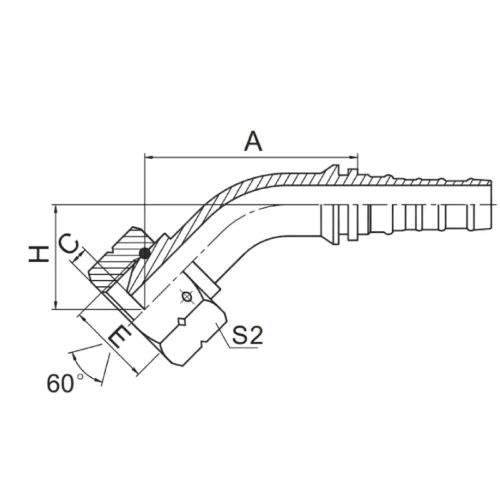 22643 W interlock hose fitting