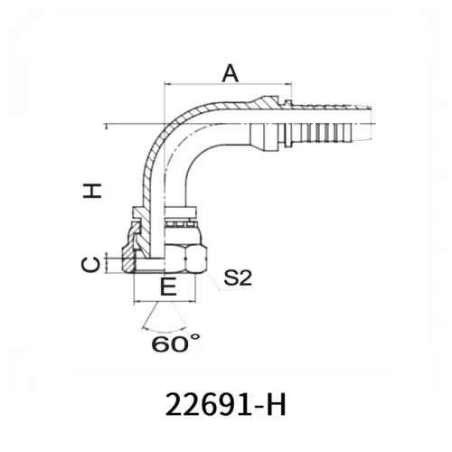 22691 H hydraulic hose fittings