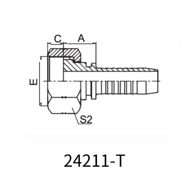 24211 T hydraulic hose fittings