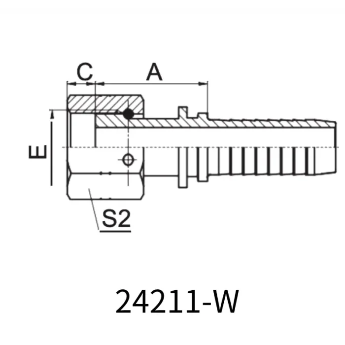 24211 W hydraulic hose fittings