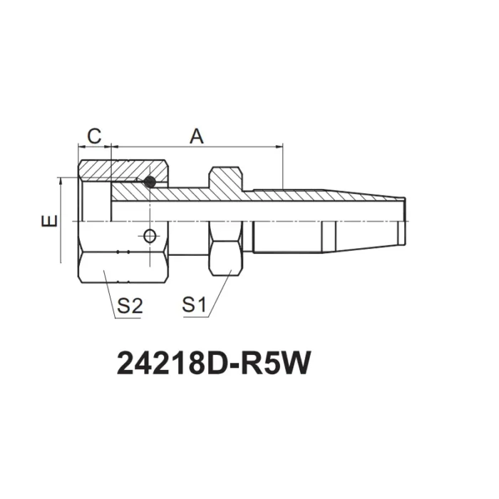 24218D R5W Reusable Hose Fitting