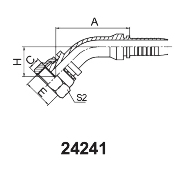 24241 hydraulic hose fitting