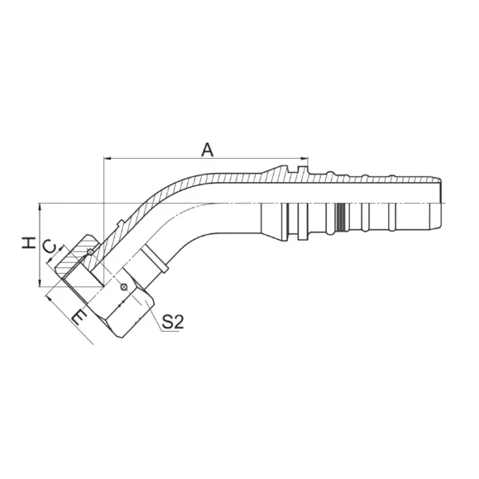 24243 W interlock hose fitting