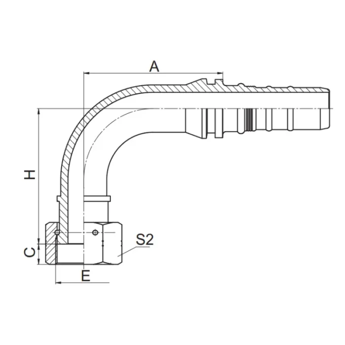 24293 W interlock hose fitting