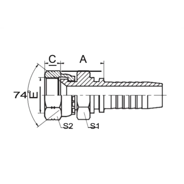 26711D hydraulic hose fittings