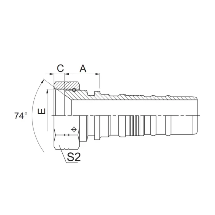 26713 W interlock hose fitting