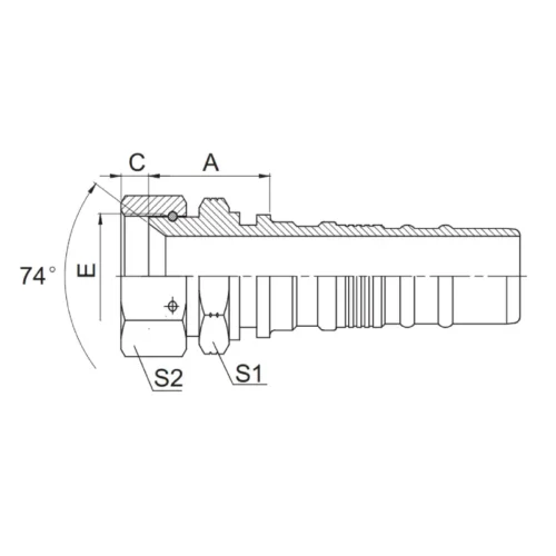 26713D W interlock hose fitting