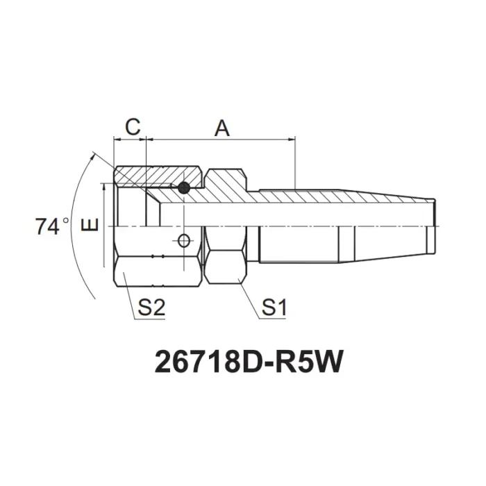 26718D R5W Reusable Hose Fitting