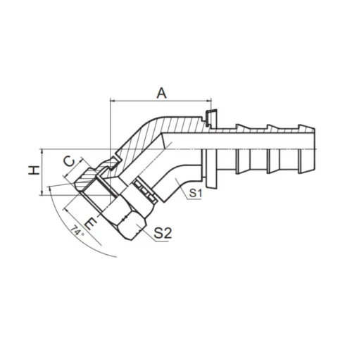 26741K PO push on hose fitting