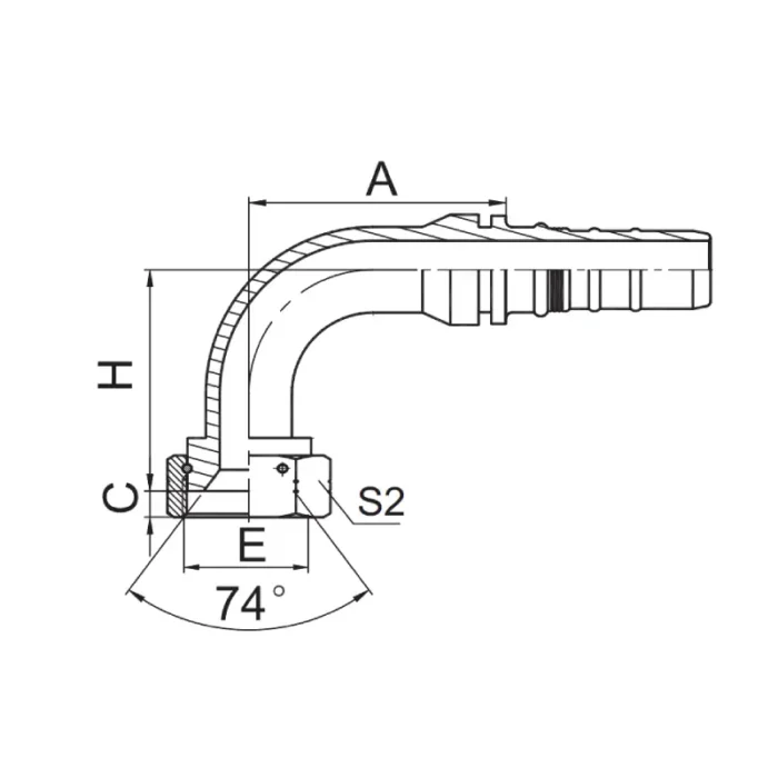 26793 W interlock hose fitting