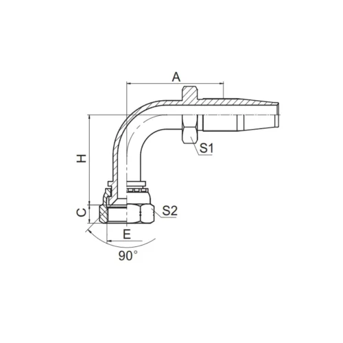 27898D(R5) Reusable Hose Fitting