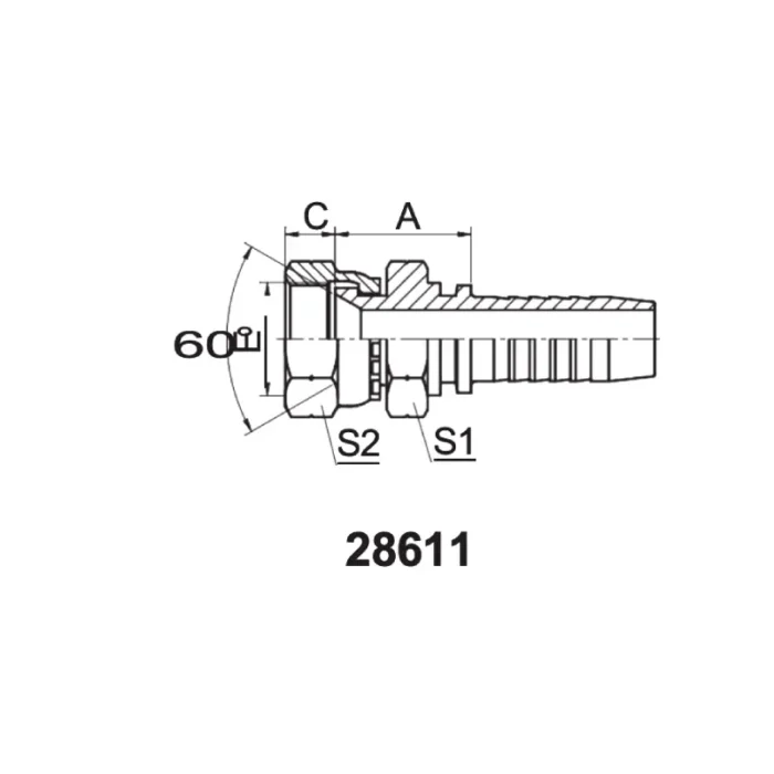 28611 hydraulic hose fittings