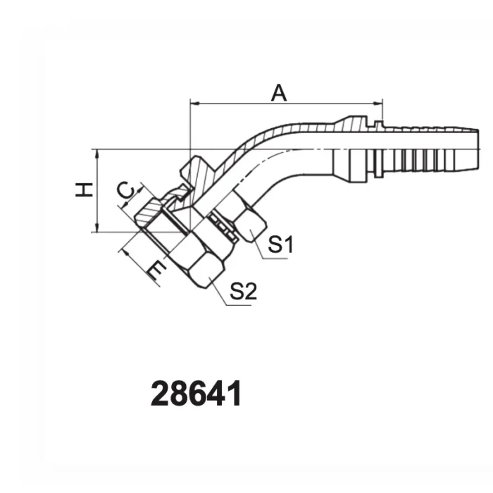 28641 hydraulic hose fitting