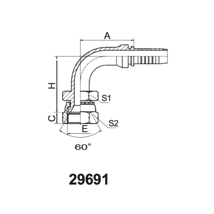 29691 hydraulic hose fitting