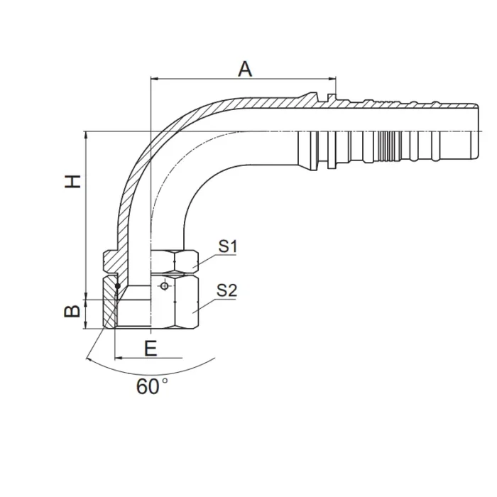 29693 W interlock hose fitting