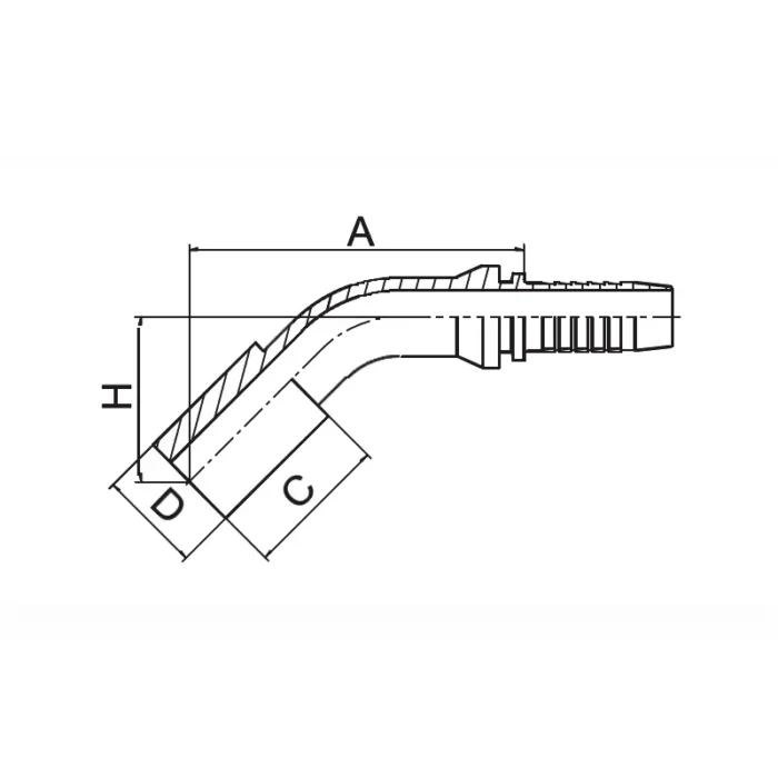 50041 hydraulic hose fitting