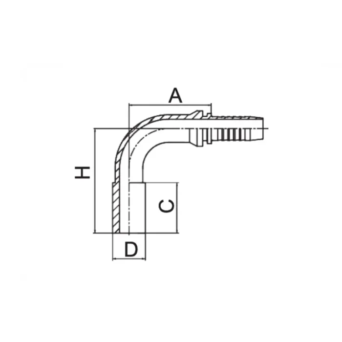 50091 hydraulic hose fitting