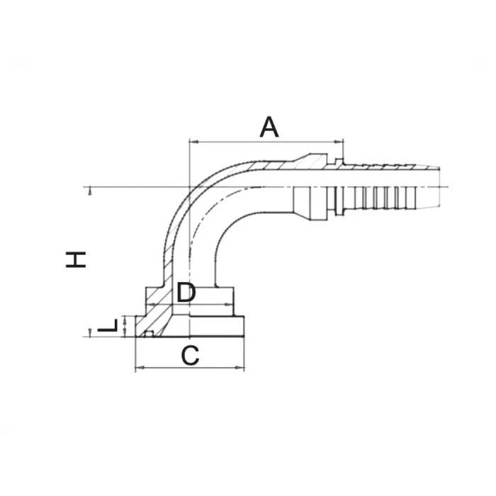 87391 H hydraulic hose fitting