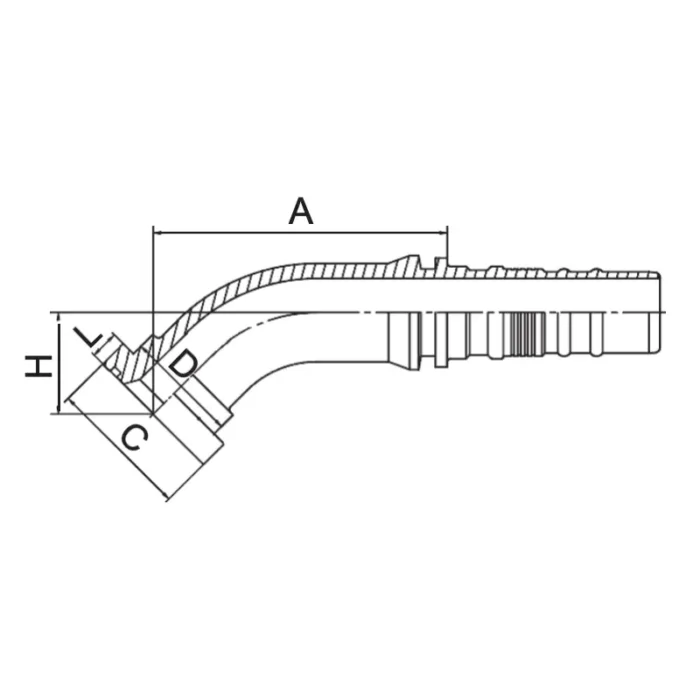 87643 H interlock hose fitting