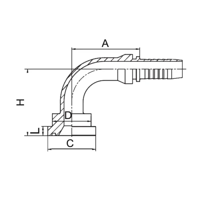 87691 hydraulic hose fitting