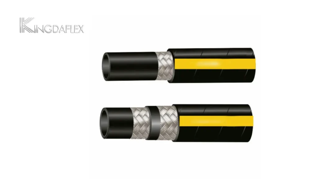 1 Wire vs 2 Wire Hydraulic Hose: What Are Differences Between Them? 8 single braid vs double braided hose