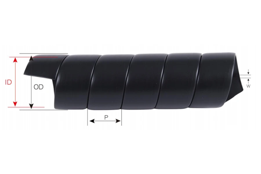 Flat Surface Plastic Spiral Hose Guard