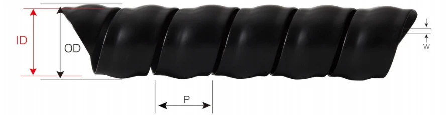 Size of Convex Plastic Spiral Hose Guard