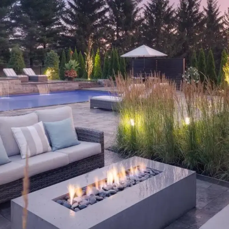 how to hide propane hose for fire pit