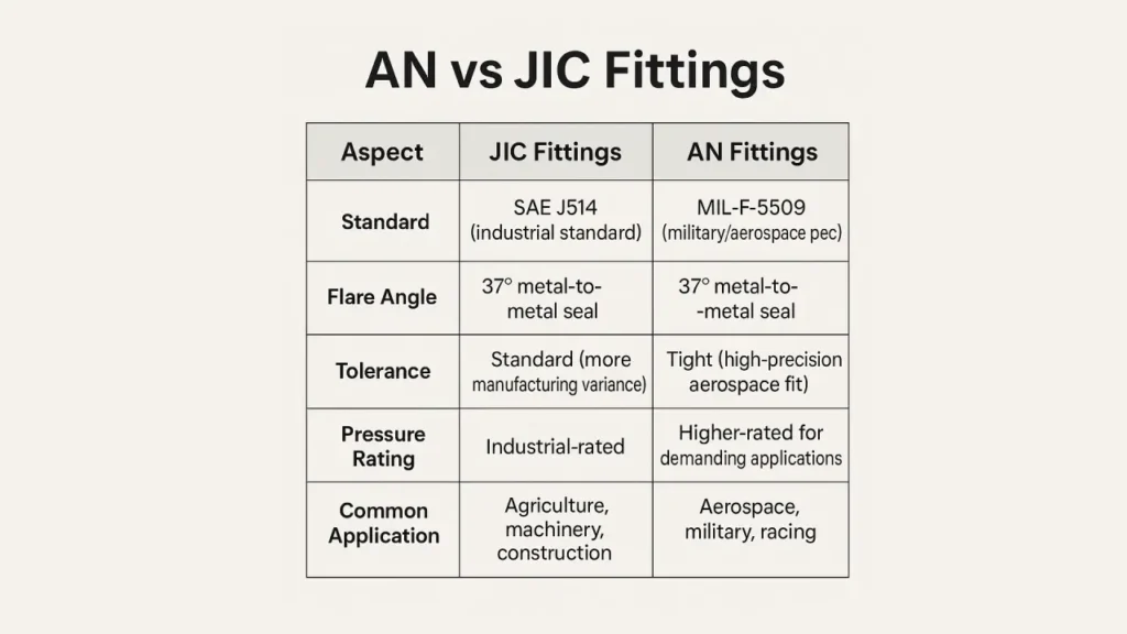 AN vs JIC Fittings: What Are Differences? 5 an hydraulic fittings vs jic
