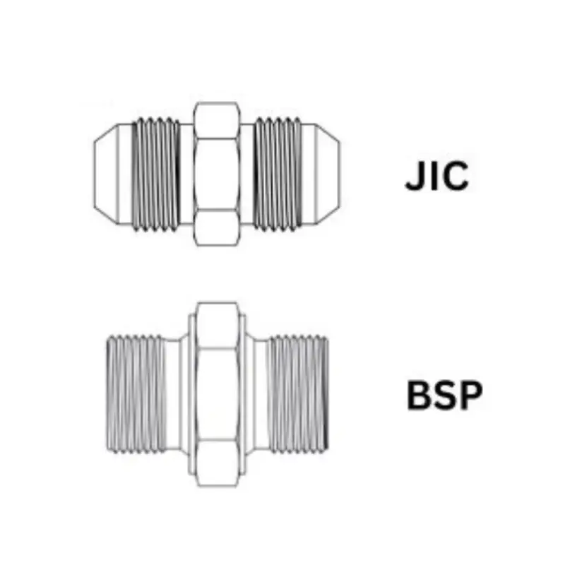 bsp vs jic hydraulic fittings