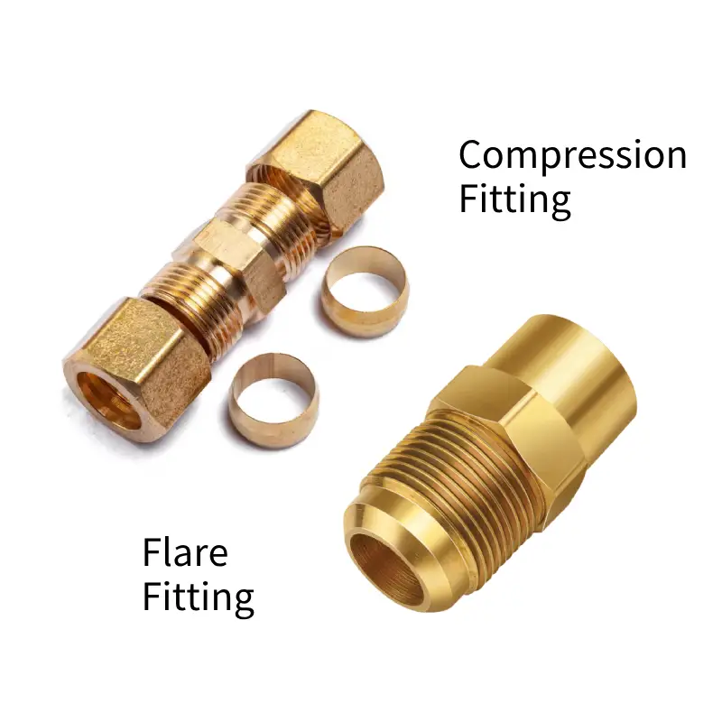 compression fitting vs flare