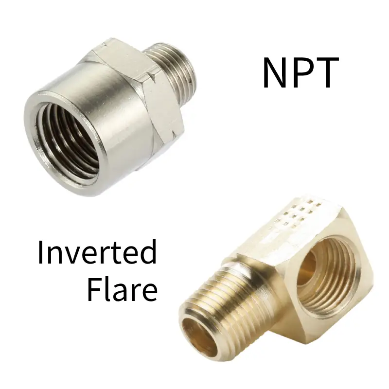 inverted flare vs npt