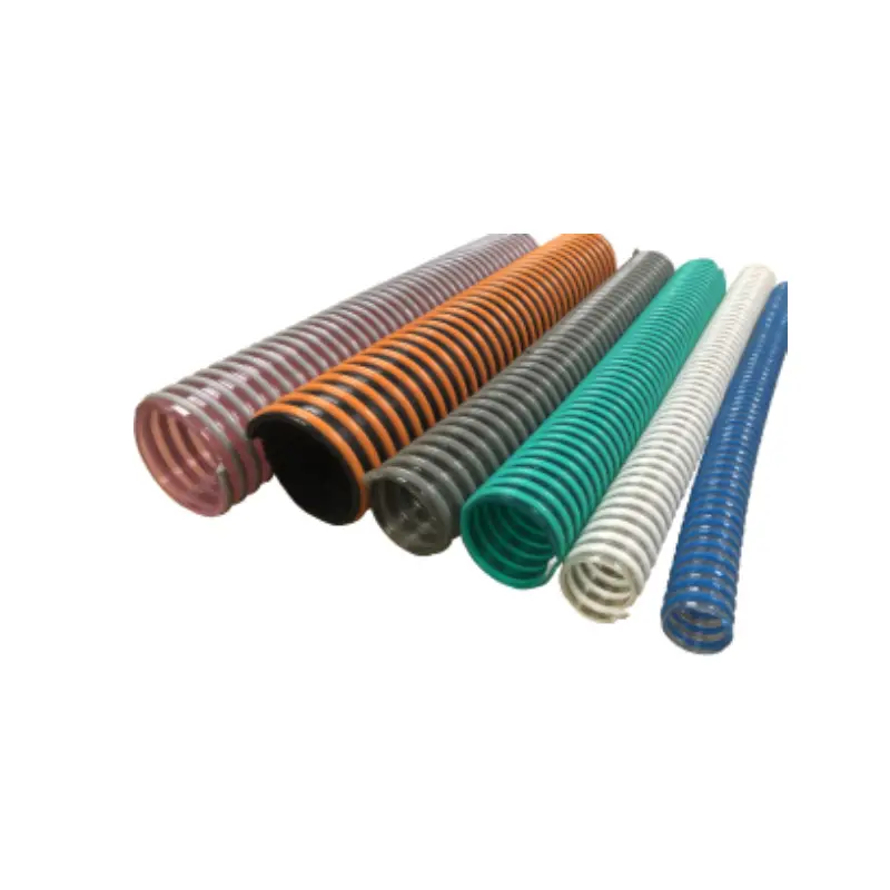 colored helical suction and discharge hose