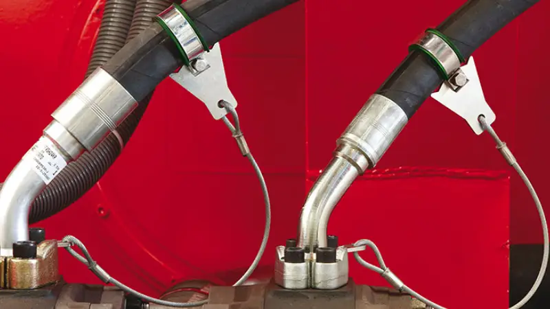 how to install hydraulic hose safety restraints