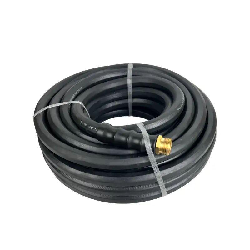 black rubber garden hose