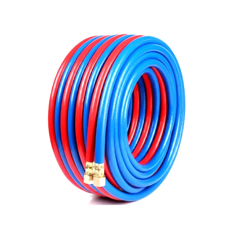 braided oxygen acetylene gas twin line rubber welding hose