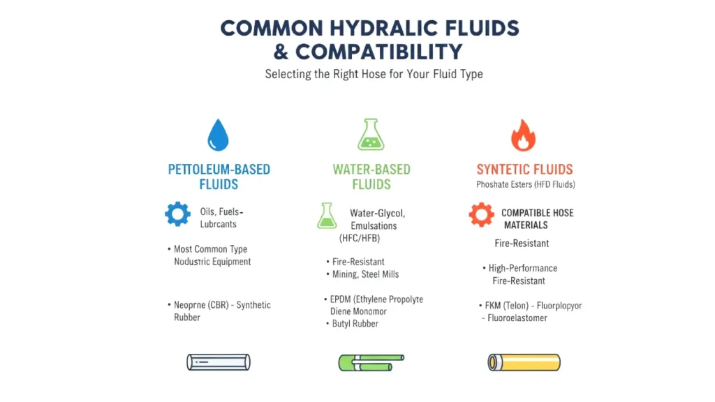 common hydraulic fluids and their compatibility