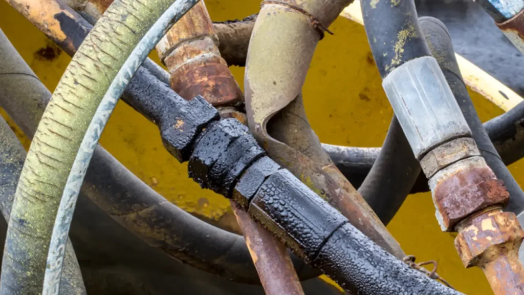 hydraulic hose leaking