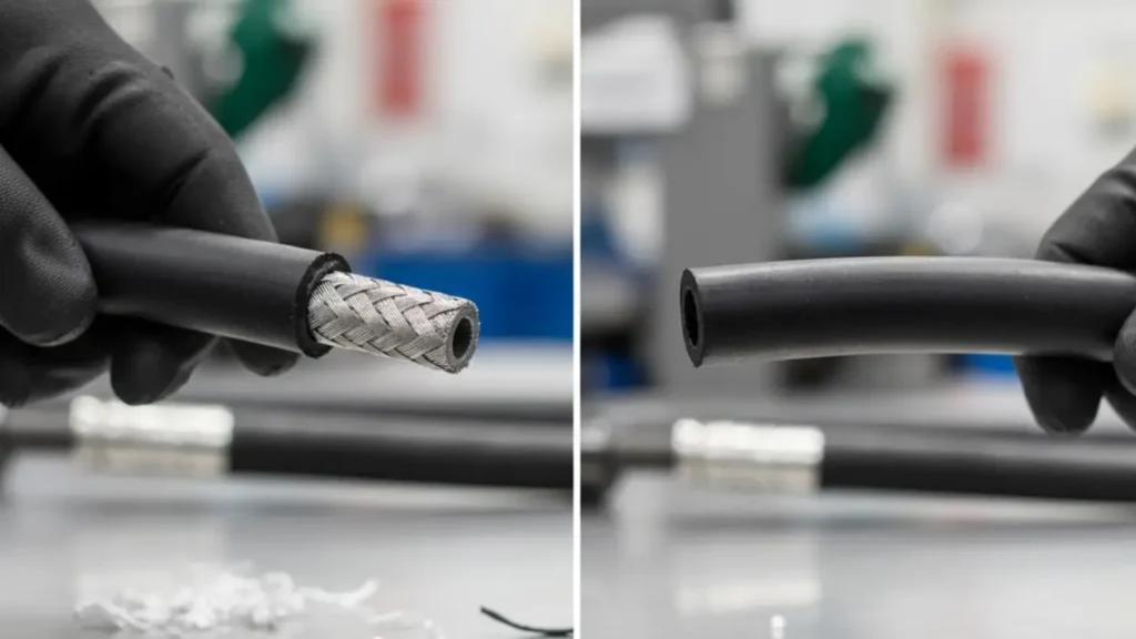 How to Skive Hydraulic Hoses? 4 skive and non skive hydraulic hose