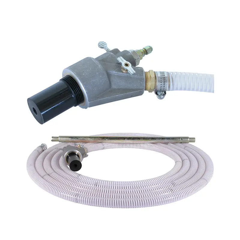 the sandblast hose and nozzle
