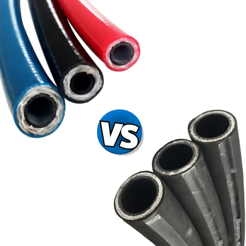 thermoplastic hose vs rubber hose