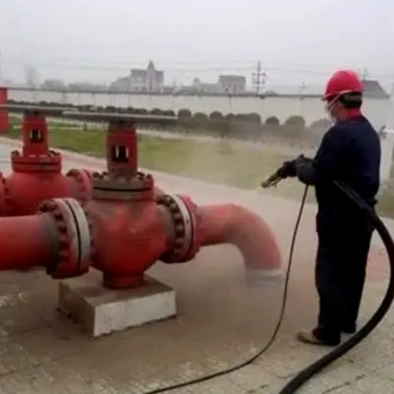 using sandblast hoses
