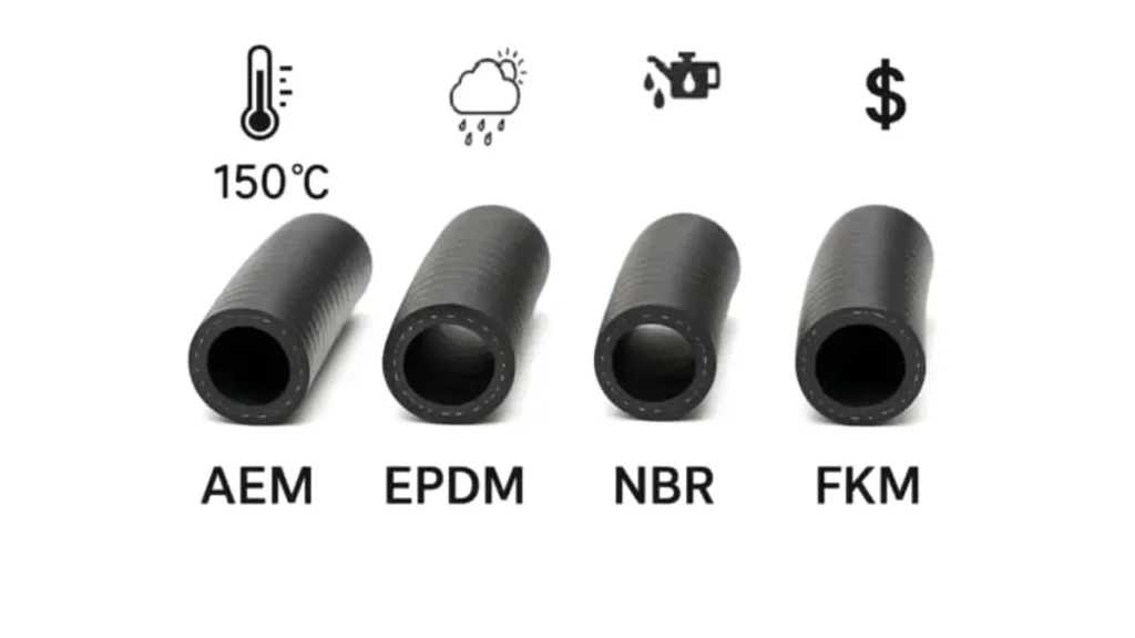 What is AEM Rubber? The Ultimate Guide 2 aem rubber hoses