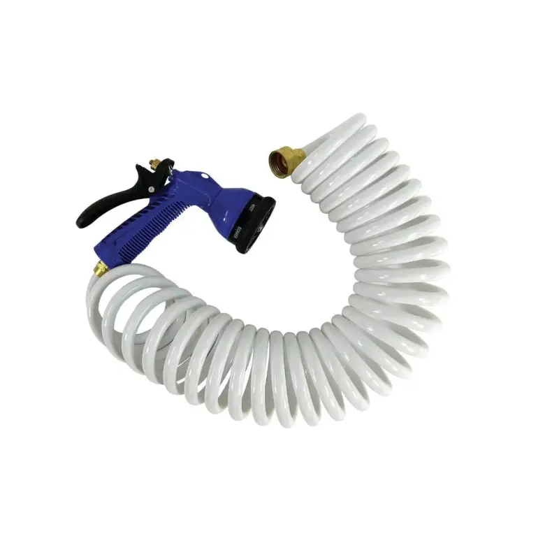 coiled rubber garden hoses