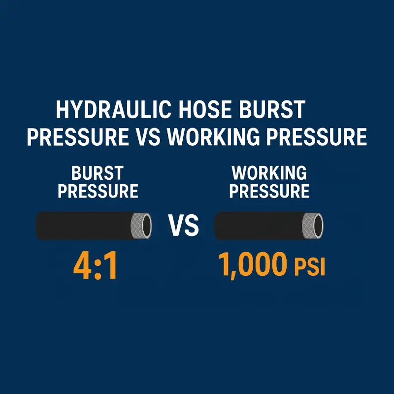 hydraulic hose burst pressure vs working pressure