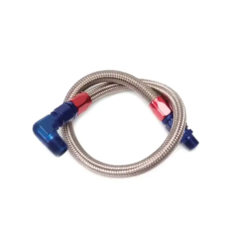 nbr:cpe rubber nylon cover stainless steel braided oil gas fuel hose