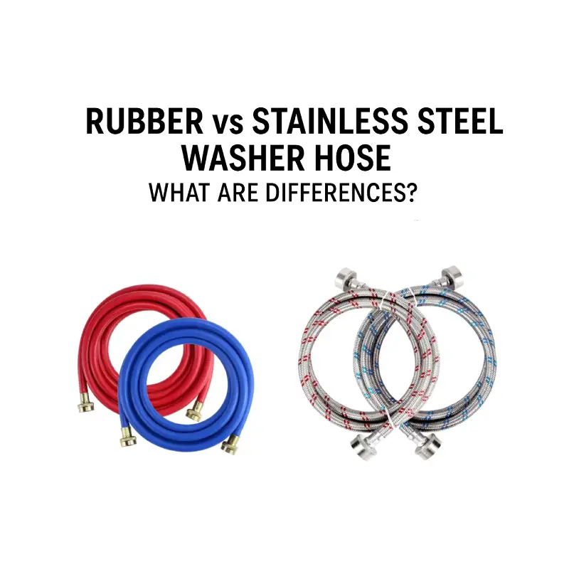 rubber and stainless steel washer hose