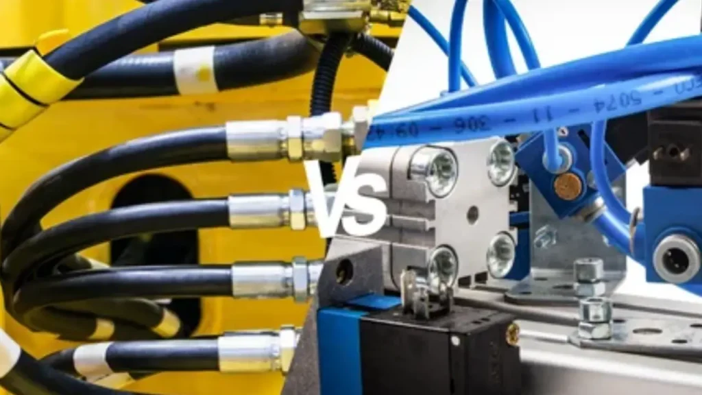 compare hydraulic and pneumatic system